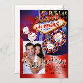 Las Vegas Empfang (kontaktieren Sie mich 2 persona Einladung (Vorne/Hinten)