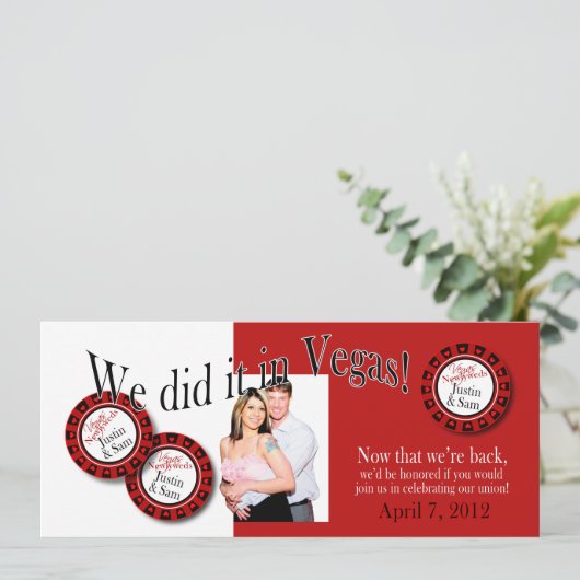 Las Vegas Empfang (kontaktieren Sie mich, um 4u zu Einladung (Stehend Vorderseite)