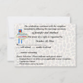 Las Vegas Empfang UAWG Leopard Fur RSVP Karte (Rückseite)
