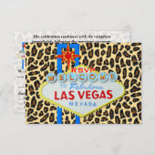 Las Vegas Empfang UAWG Leopard Fur RSVP Karte (Vorne/Hinten)