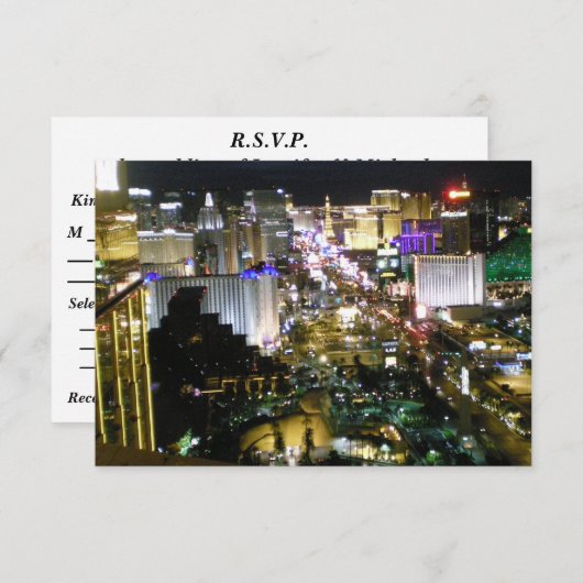 Las Vegas Empfang UAWG RSVP Karte (Vorne/Hinten)