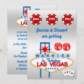 Las Vegas-Erneuerung von Ehegelübden Einladung (Vorne/Hinten)