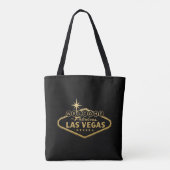 Las Vegas Fabulous Sign Gold Black Personalisiert Tasche (Rückseite)