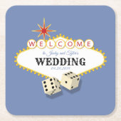 Las Vegas-Festzelt-Hochzeit Rechteckiger Pappuntersetzer (Vorderseite)