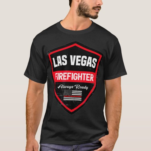 Las Vegas Fire Rescue Firefighter Erster T-Shirt (Vorderseite)