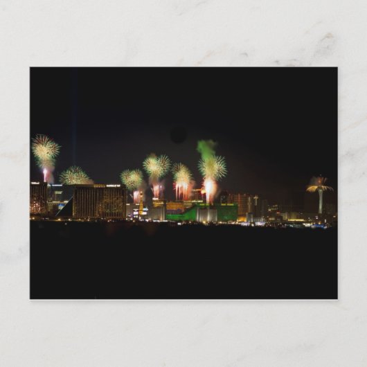 Las Vegas Fireworks Postcard Postkarte (Vorderseite)
