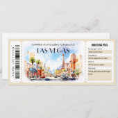 Las Vegas Flugzeug Boarding Ticket bearbeiten Einladung (Vorne/Hinten)