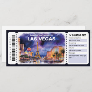 Las Vegas Flugzeug Ticket bearbeiten, Las Vegas Tr Einladung