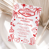 Las Vegas Fun Doodle Wedding Einladung