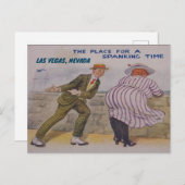 LAS VEGAS FUNNY VINTAG POSTCARD POSTKARTE (Vorne/Hinten)