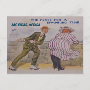 LAS VEGAS FUNNY VINTAG POSTCARD POSTKARTE