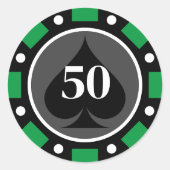Las Vegas Gambling Casino Poker Chip Aufkleber (Vorderseite)