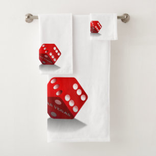 Las Vegas Gambling Craps Würfel Badhandtuch Set