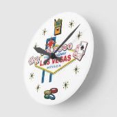 Las Vegas Gambling Icom Runde Wanduhr (Winkel)