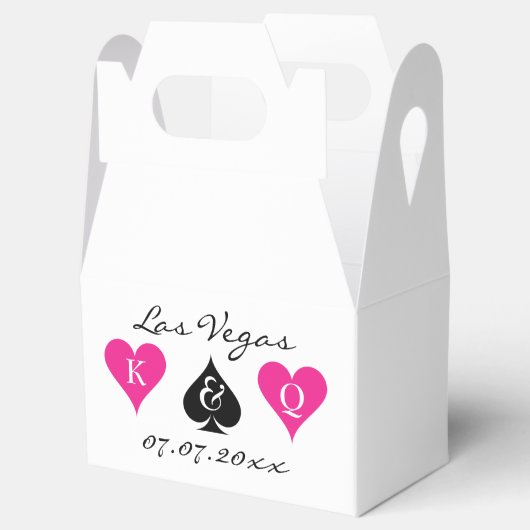 Las Vegas Gastgeschenk Hochzeit Box mit Monogramm- Geschenkschachtel (Geöffnet)