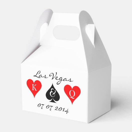 Las Vegas Gastgeschenk Hochzeit Box mit Monogramm- Geschenkschachtel (Vorderseite)