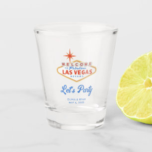 Las Vegas Gastgeschenk Hochzeit Lasst uns Party ma Schnapsglas