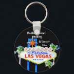 Las Vegas Gastgeschenk Hochzeit Schlüsselanhänger<br><div class="desc">Gastgeschenk Hochzeit Las Vegas - ein personalisierter Schlüsselanhänger mit dem berühmten Empfang an einem fabelhaften Schild von Las Vegas. Ändern Sie Text sowie Schriftart und Stil,  indem Sie auf Personalisieren klicken und dann auf dem nächsten Bildschirm "klicken,  um weitere Anpassungen vorzunehmen".</div>