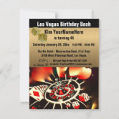 Las Vegas Geburtstag Bash Einladung (Vorderseite)