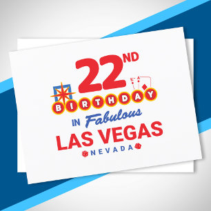 Las Vegas Geburtstagsfeier - 22. Geburtstag in Veg Postkarte