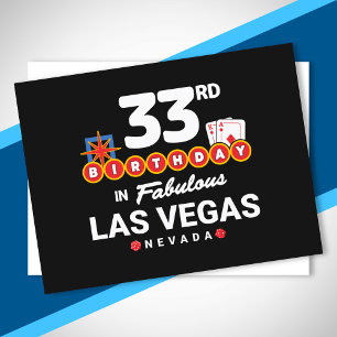 Las Vegas Geburtstagsfeier - 33. Geburtstag in Veg Postkarte