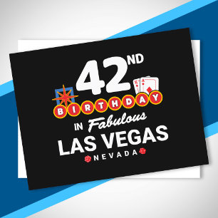 Las Vegas Geburtstagsfeier - 42. Geburtstag in Veg Postkarte