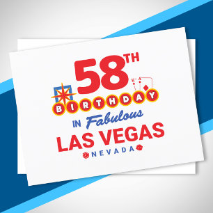 Las Vegas Geburtstagsfeier - 58. Geburtstag in Veg Postkarte