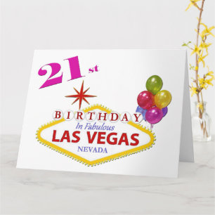 Las Vegas Geburtstagskarte Karte