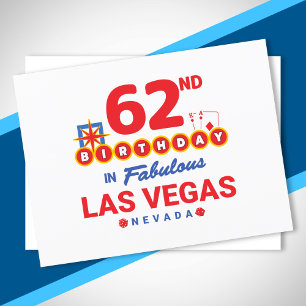 Las Vegas Geburtstagsparty - 62. Geburtstag in Veg Postkarte