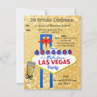 Las Vegas Geburtstagsparty Einladung