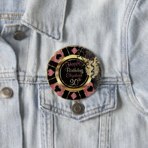 Las Vegas Geburtstagsparty - Rose Gold Button