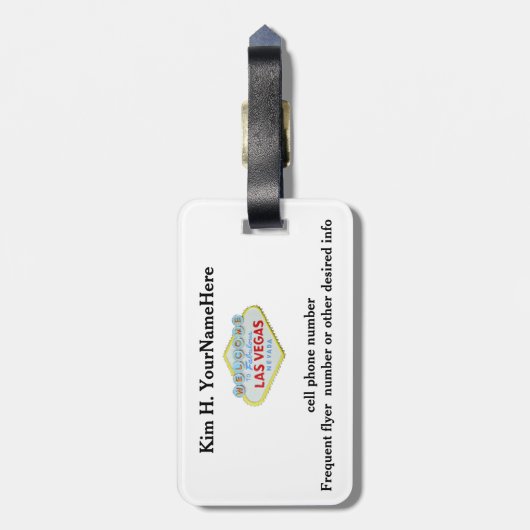 Las Vegas Gepäckanhänger (Rückseite vertikal)