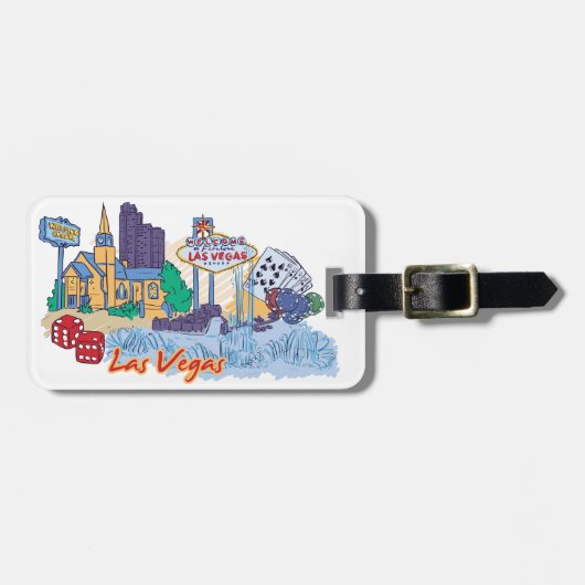 Las Vegas Gepäckanhänger (Vorderseite horizontal)