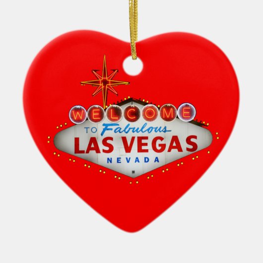 Las Vegas Geschenke Keramikornament (Vorne)