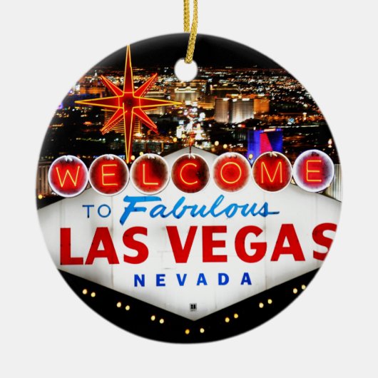 Las Vegas Geschenke Keramikornament (Vorne)