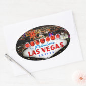 Las Vegas Geschenke Ovaler Aufkleber (Umschlag)