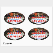 Las Vegas Geschenke Ovaler Aufkleber (Blatt)