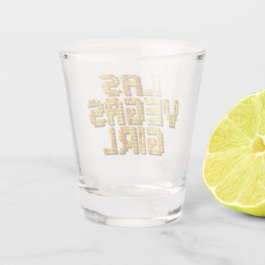 Las Vegas Girl Schnapsglas (Rückseite)