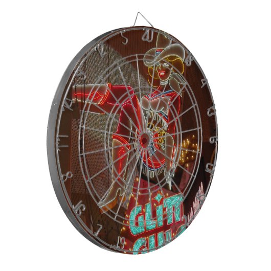 Las Vegas Glitzer Gulch Dartscheibe (Vorderseite Links)