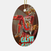 Las Vegas Glitzer Gulch Keramik Ornament (Links)