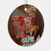 Las Vegas Glitzer Gulch Keramikornament (Links)