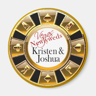 Las Vegas Gold & Black Casino Magnet Gefallen für 