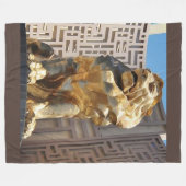 LAS VEGAS GOLDEN LION STATUE FLEECEDECKE (Vorderseite (Horizontal))