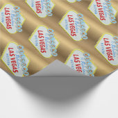 Las Vegas-GoldWillkommensschild Geschenkpapier (Ecke)