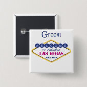 Las Vegas Groom Button (Vorne & Hinten)