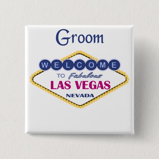 Las Vegas Groom Button (Vorderseite)