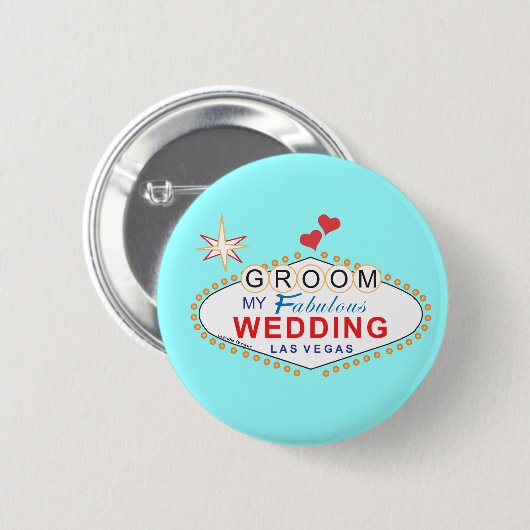Las Vegas Groom Button (Vorne & Hinten)