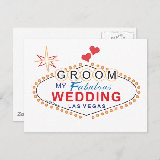 Las Vegas Groom Postkarte (Vorne/Hinten)
