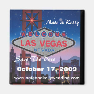 Las Vegas groß, Nate u. Kelly Save the Date O… Magnet