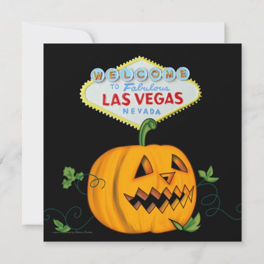 Las Vegas Halloween-Party Einladung (Rückseite)